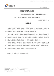 2023年11月第3周经济观察：国内地产政策酝酿，海外通胀压力缓和