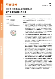 2023年10月工业企业利润数据点评：资产负债率连续5月持平