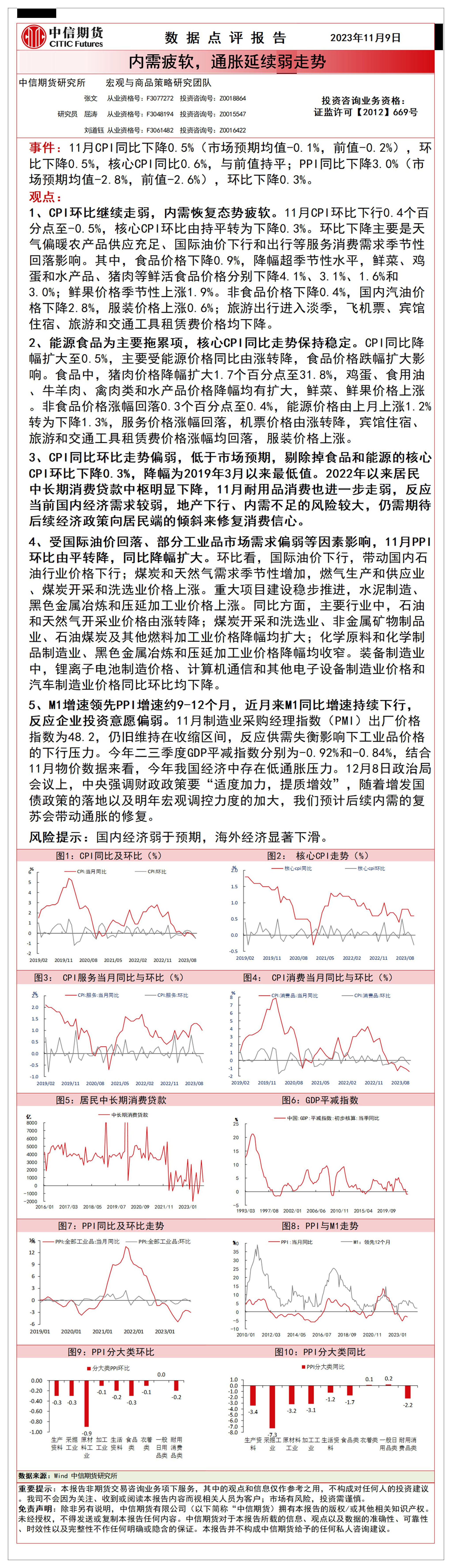 数据点评报告：内需疲软，通胀延续弱走势