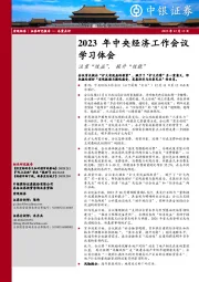 2023年中央经济工作会议学习体会：注重“效益”，提升“效能”