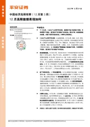 中国经济高频观察（12月第3周）：12月高频数据表现如何