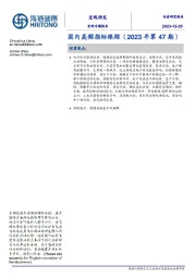 宏观专题报告：国内高频指标跟踪（2023年第47期）