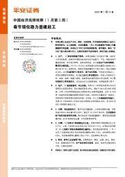 中国经济高频观察（1月第2周）：春节错位助力基建赶工