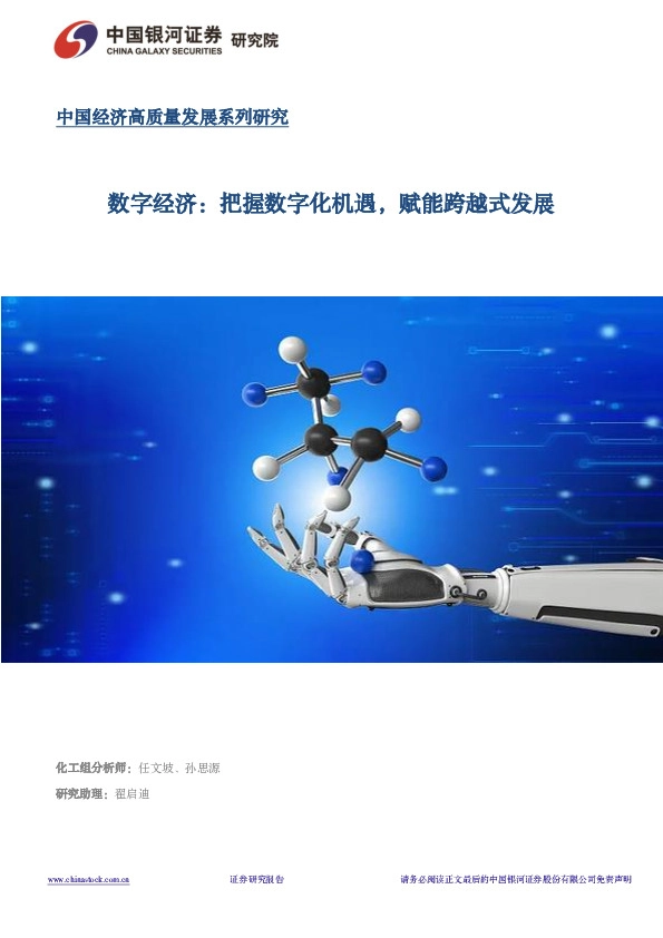 中国经济高质量发展系列研究：数字经济：把握数字化机遇，赋能跨越式发展