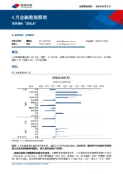 4月金融数据解读：信贷增长“新起点”