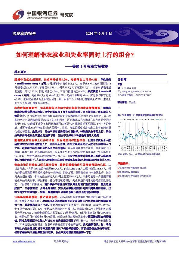 美国5月劳动市场数据：如何理解非农就业和失业率同时上行的组合？