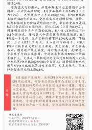 宏观·通胀：2024年8月通胀不及预期