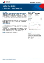 宏观经济宏观周报：9月上旬国内工业品价格继续下跌