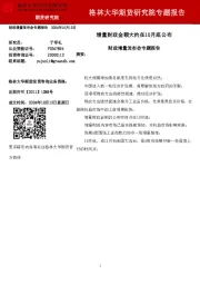 财政增量发布会专题报告：增量财政金额大约在10月底公布