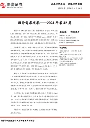 海外需求观察：2024年第42周