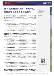 11月美联储会议点评:如期降息,短期内货币政策不受大选影响