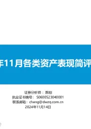 2024年11月各类资产表现简评及展望