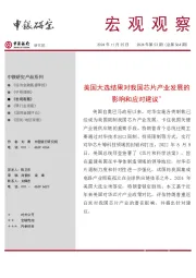 宏观观察2024年第53期(总第564期):美国大选结果对我国芯片产业发展的影响和应对建议*