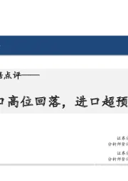11月贸易数据点评：出口高位回落，进口超预期放缓