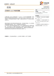 宏观点评：此消彼长2025年经济展望
