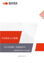 印度汽车深度报告：起大早赶晚集，机遇挑战并存
