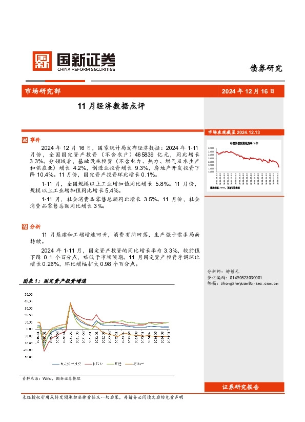 11月经济数据点评