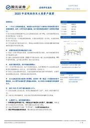 2025年宏观经济及大类资产展望