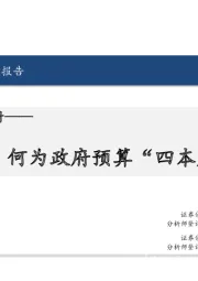 财政分析手册：何为政府预算“四本账”？