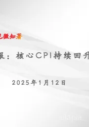 宏观周报：核心CPI持续回升