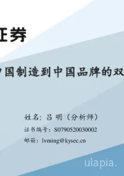 寻找中国制造到中国品牌的双重机会
