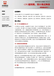 美国通胀系列十一：CPI超预期，预计推迟降息