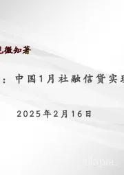 宏观周报：中国1月社融信贷实现开门红