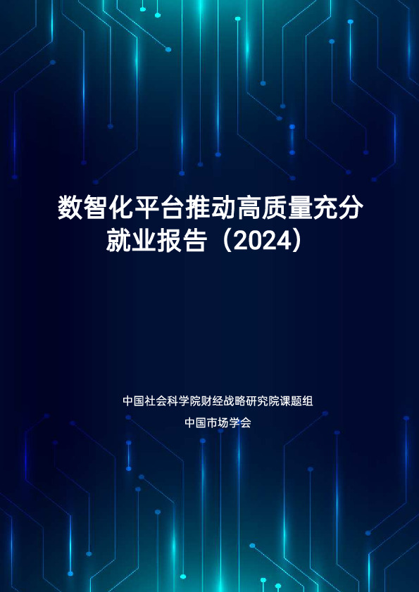 数智化平台推动高质量充分就业报告（2024）