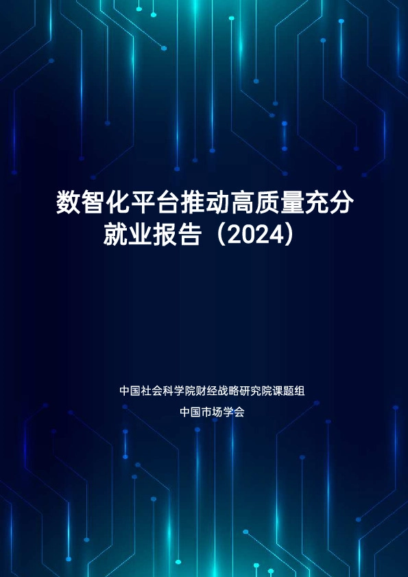 数智化平台推动高质量充分就业报告（2024）