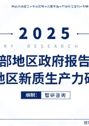 2025中国西部地区政府报告梳理及各地区新质生产力研判