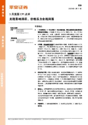 3月美国CPI点评:关税影响滞后,价格压力全线回落