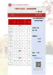 一季度开局良好，经济修复继续