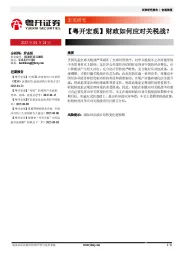【粤开宏观】财政如何应对关税战？