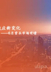 6月资本市场前瞻：聚焦新形势，适应新变化