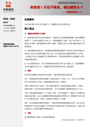 美联储系列二十一：美联储6月或不降息，增加避险头寸