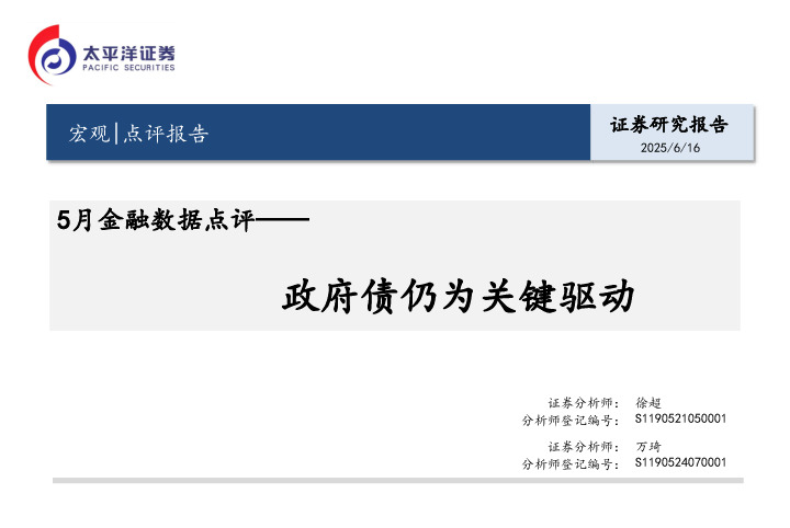 5月金融数据点评：政府债仍为关键驱动