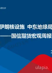 宏观周报：美国轰炸伊朗核设施 中东地缘局势再升温