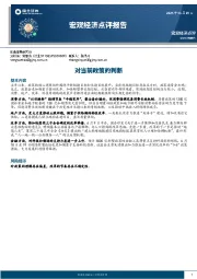 宏观经济点评报告：对当前政策的判断