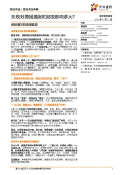 特朗普关税政策跟踪：关税对美国通胀和财政影响多大？
