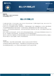 宏观经济点评：核心CPI持续上行