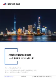 政策双周报（2025年第3期）：积极财政加码提振消费