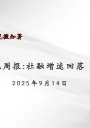 宏观周报：社融增速回落