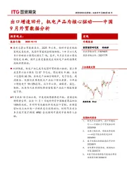 中国9月外贸数据分析：出口增速回升，机电产品为核心驱动