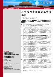 二十届四中全会公报学习体会：“夯实基础、全面发力”