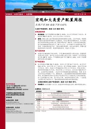 宏观和大类资产配置周报：本周沪深300指数下跌0.43%