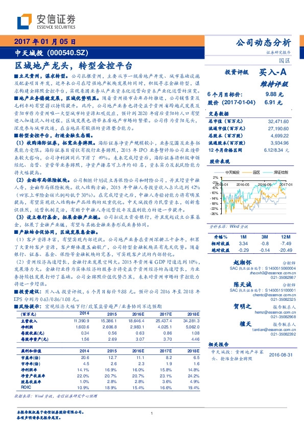区域地产龙头,转型金控平台