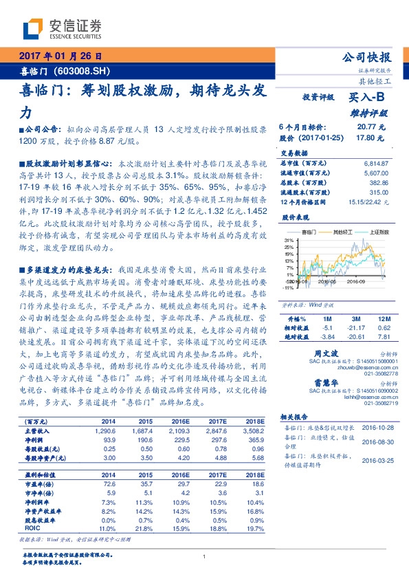 筹划股权激励,期待龙头发力