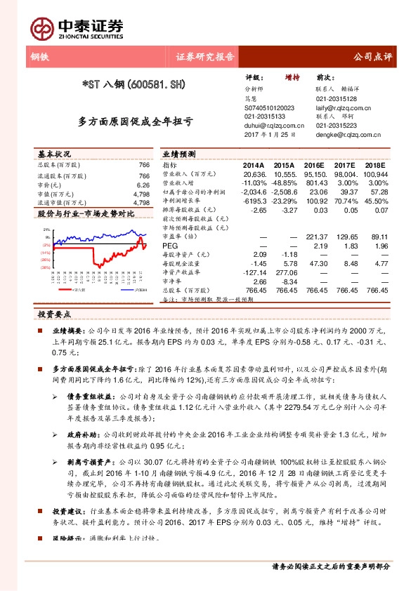 多方面原因促成全年扭亏