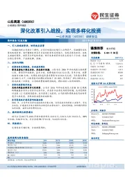 调研报告：深化改革引入战投，实现多样化投资