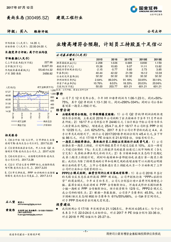 业绩高增符合预期，计划员工持股显十足信心